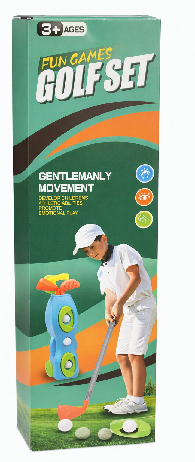 Kids Fun Games Golf Set Toy (3+ Years) – Mini Golf Play Set with Clubs & Balls