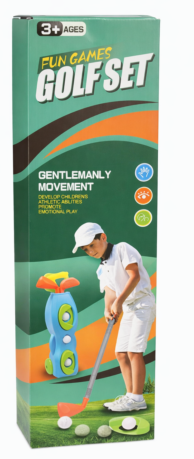 Kids Fun Games Golf Set Toy (3+ Years) – Mini Golf Play Set with Clubs & Balls