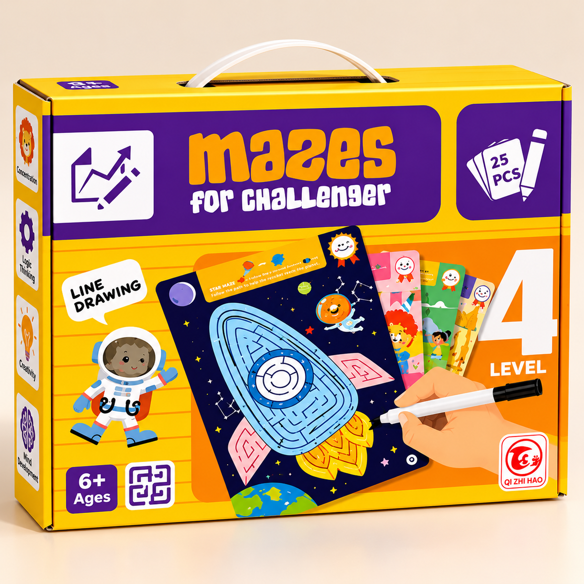 25-Piece Brain-Boosting Maze Puzzle & Learning Activity Set