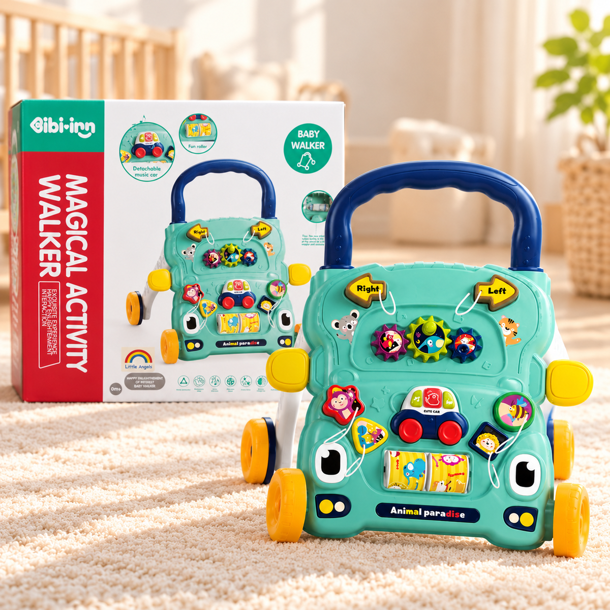 Baby Activity Walker with Detachable Toy Car