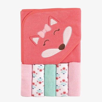 Hooded Baby Bath Towel and Washcloth