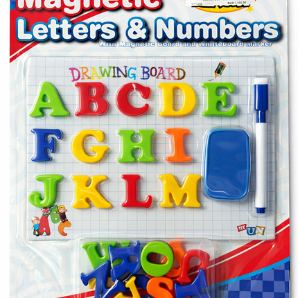 Magnetic Letters & Numbers Learning Set with Writing Board & Marker (Ages 3+)