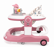 Cute Panda Baby Walker with Music & Activity Toys – Adjustable Infant Learning Walker (Pink)
