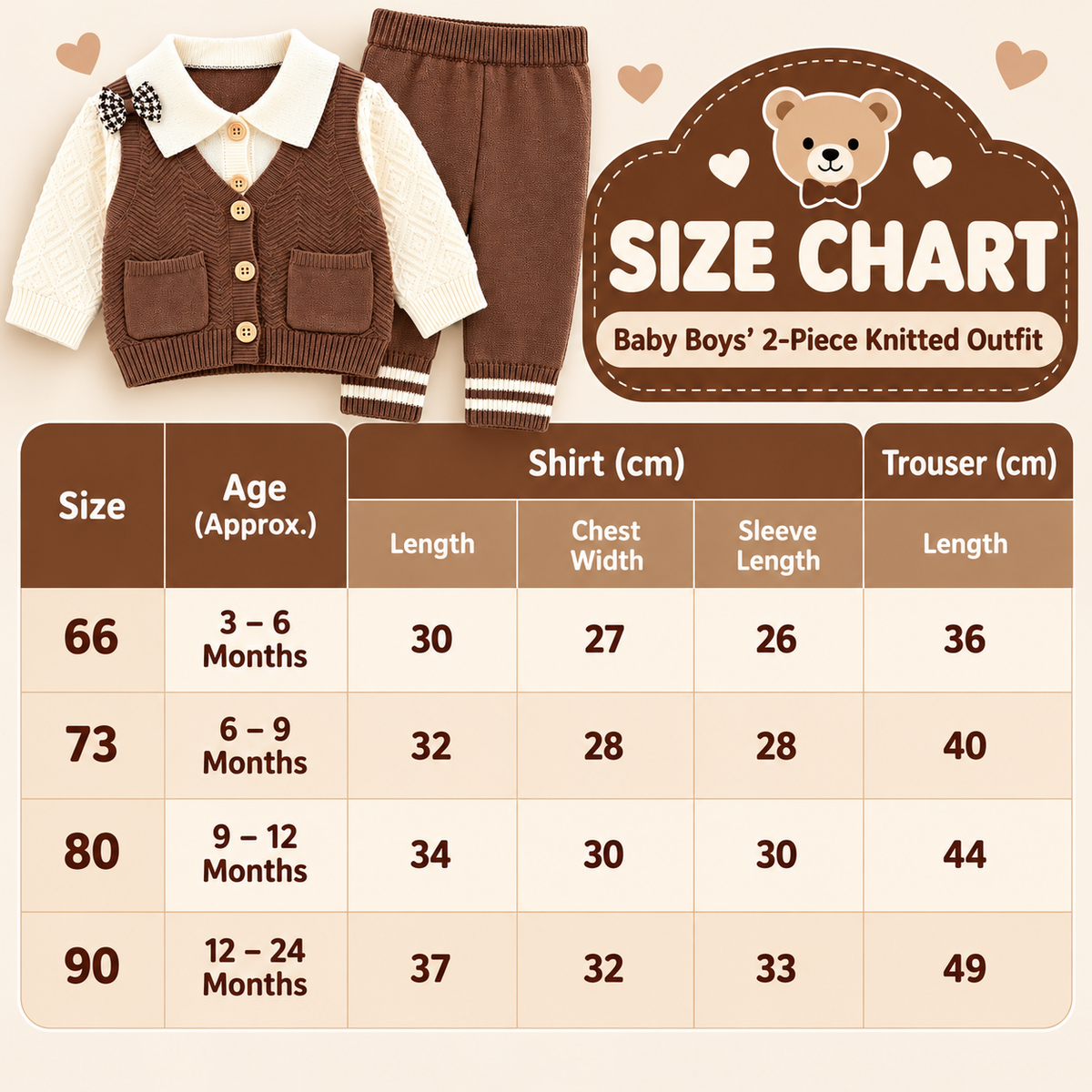 3-Piece Outfit Set – Shirt, Waistcoat & Trousers  KK0253