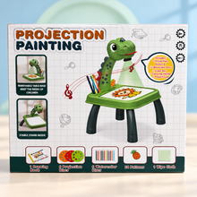 Kids Projection Painting Drawing Table – Dinosaur Art Projector Set with 3 Disks & 12 Watercolor Pens