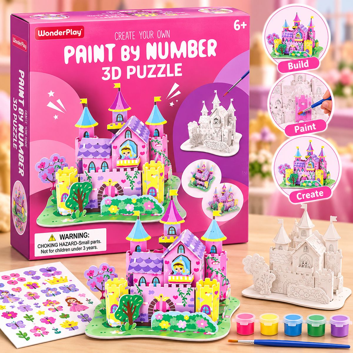 Princess Castle – Paint by Number Creative Art & Craft Kit