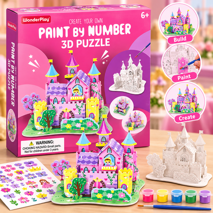 Princess Castle – Paint by Number Creative Art & Craft Kit