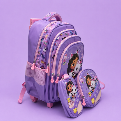 Gabby’s Dollhouse Girls 3-Piece School Bag Set – 18" × 13"