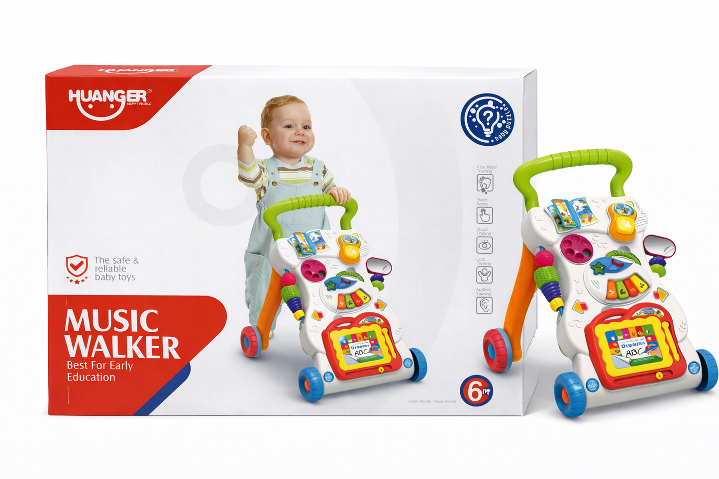 Huanger Musical Baby Walker with Activity Panel – Early Learning Walker (Model HE0801)