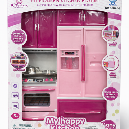 My Happy Kitchen – My Modern Kitchen Playset (Light & Sound) – Pink