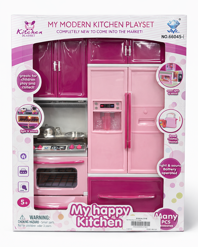My Happy Kitchen – My Modern Kitchen Playset (Light & Sound) – Pink