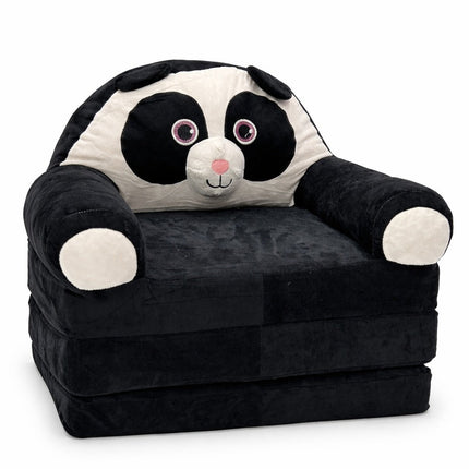 Cute Panda Foldable Kids Sofa Cum Bed – Soft Plush Lounger for Children