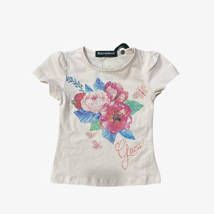 Girls Dusky Pink Cute Top With Floral print