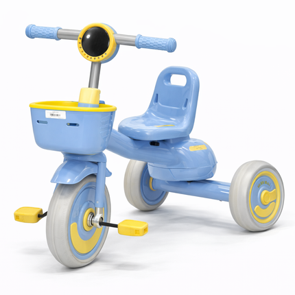 Kids Tricycle with Storage Basket & Safety Backrest – Smooth Ride for Toddlers