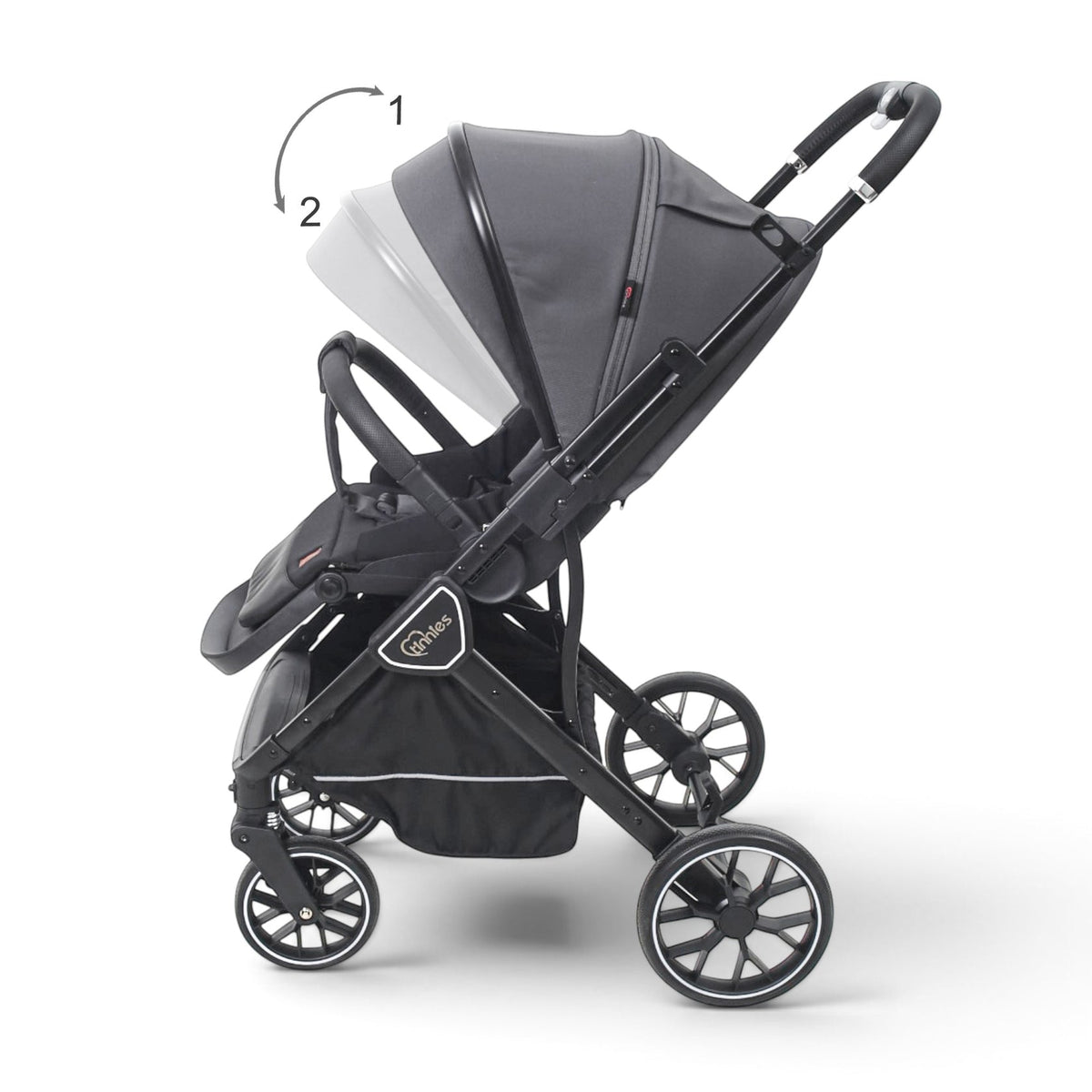 Tinnies Reversible Baby Stroller T110 – Grey