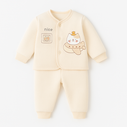 Baby Winter Suit – Light Yellow | Soft & Cozy 2-Piece Set