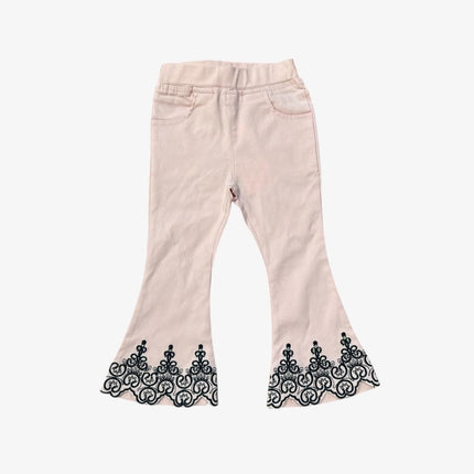 Girls Flared Pants (Pink)