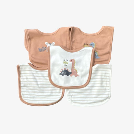 Wonder Child Baby BIB Gift Set Of 5(White/Peach)