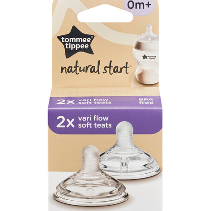 Natural Start Vary Flow Soft Teat 2-PK Tommee Tippee - 423960