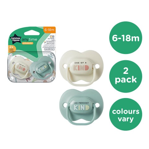 TOMMEE TIPPEE ANY TIME PACIFIER KINDNESS 6,18