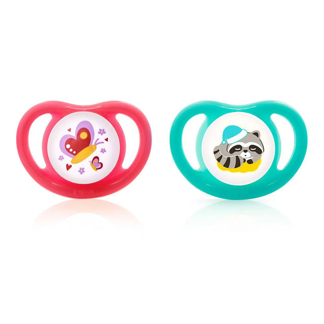PIGEON MINILIGHT SOFTEST SILICONE GIRL PACIFIER 2PCS - l