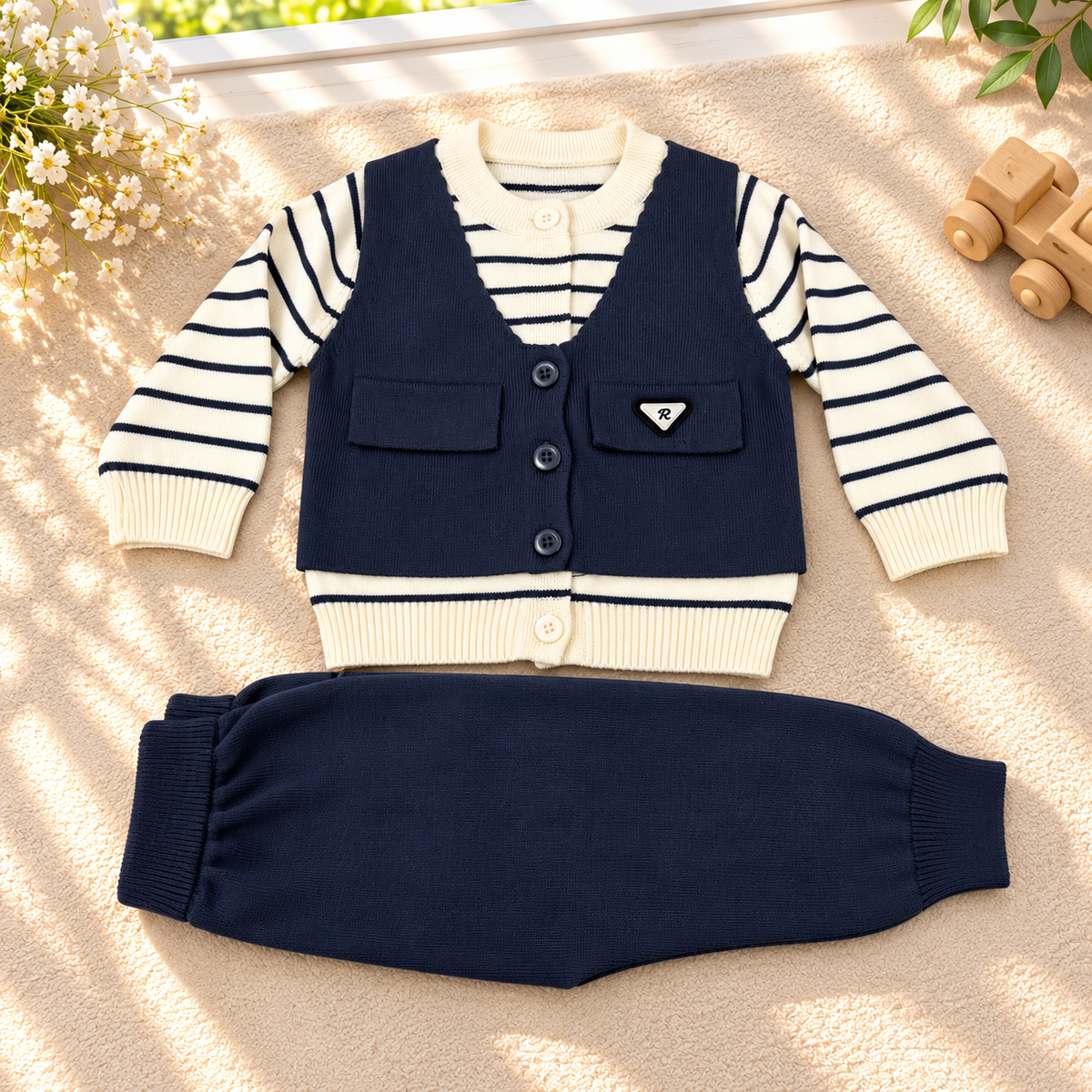 Little Gentleman Premium Knitted 2-Piece Outfit Set  G07305