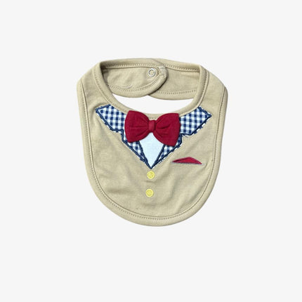 Baby Bib With Bow (Brown)