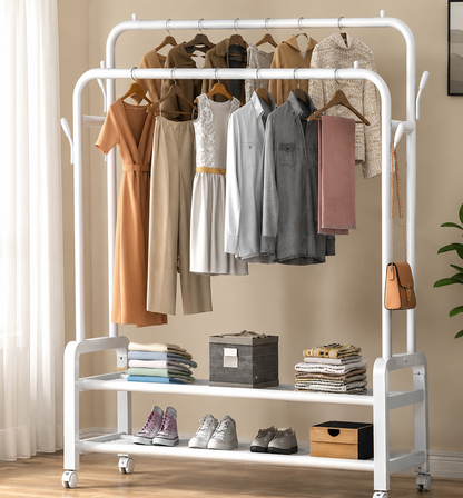 Multifunction Portable Clothes Drying & Storage Rack –  43 × 18 × 65 inches