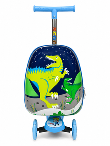 Dinosaur Kids Scooter with Storage Backpack – 3 Wheel Adjustable Ride