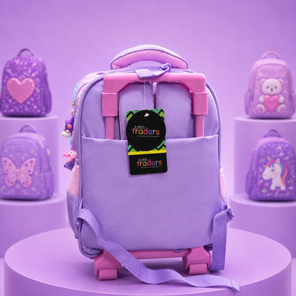 Kuromi Girls Trolley School Backpack – 18" × 13"