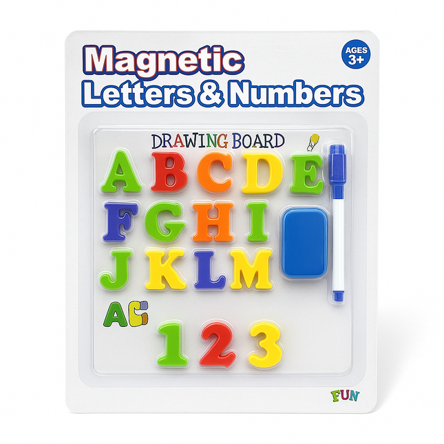 Magnetic Letters & Numbers Set with Drawing Board ✨📚