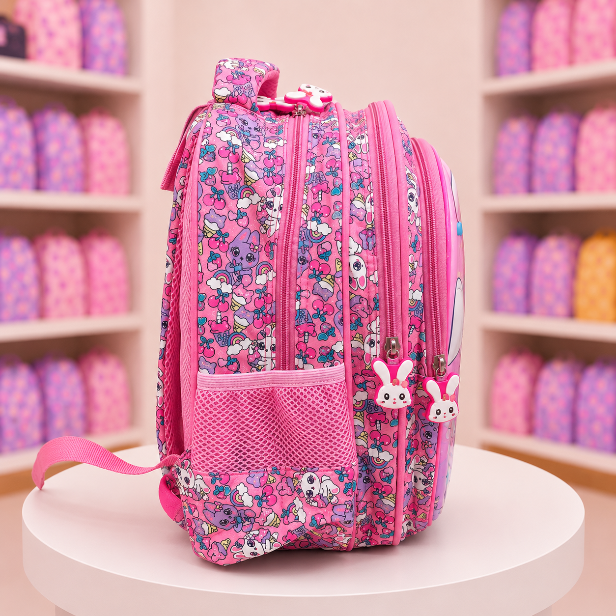 Cute Bunny Girls School Backpack | Grades 1–4