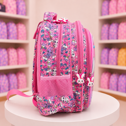 Cute Bunny Girls School Backpack | Grades 1–4