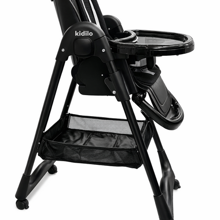Premium 3-in-1 Convertible Baby High Chair with Adjustable Recline & Feeding Tray – Black