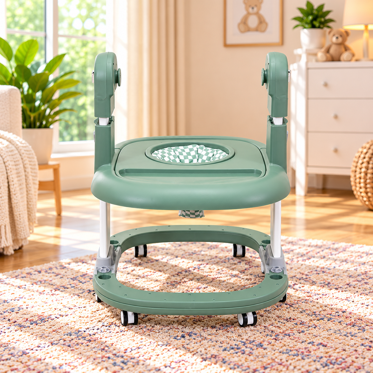 3-in-1 Luxury Baby High Chair – Feeding Chair, Walker & Rocking Chair