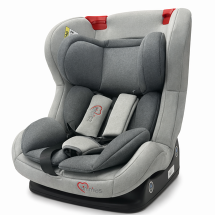 Tinnies - Premium Baby Car Seat with 5-Point Safety Harness | Soft Padded, Adjustable & Comfortable | Grey
