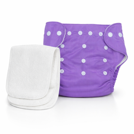 Adjustable Washable Baby Cloth Diaper with Insert – Leakproof Reusable Nappy (Eco-Friendly)