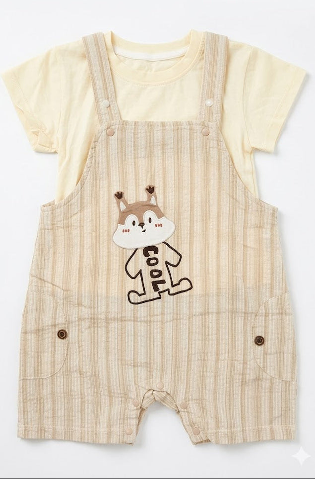 Baby Boys 2-Piece Sports Dungaree Set