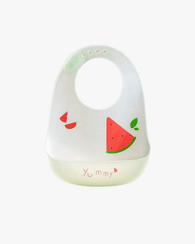 Silicone  Baby Bib Water Melon Design Transparent