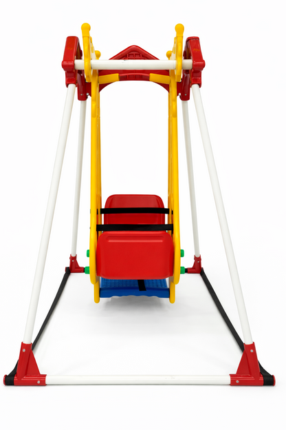 Kids Indoor/Outdoor Swing Set with Safety Belt (Giraffe Design)