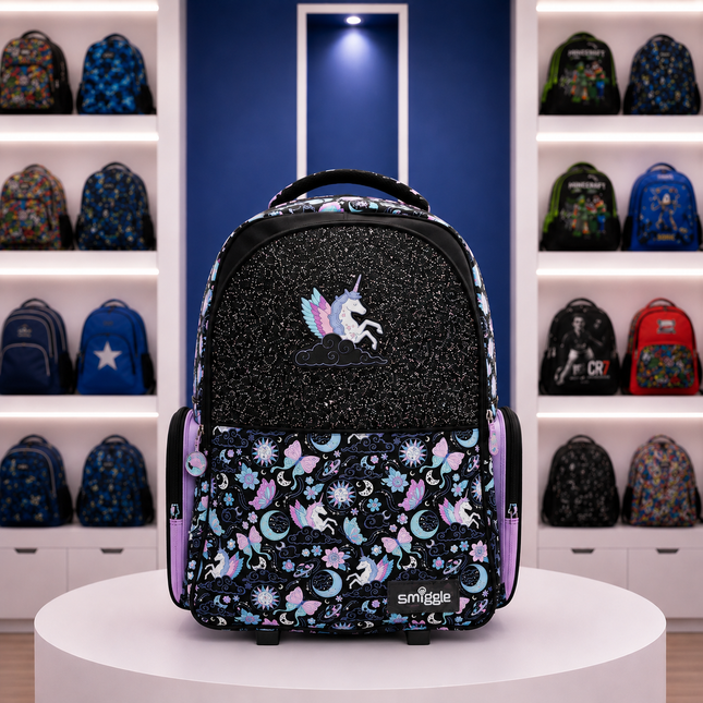 Smiggle |  Girls Unicorn School Backpack – 18" × 12" INCHES