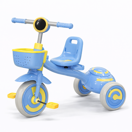 Kids Tricycle with Storage Basket & Safety Backrest – Smooth Ride for Toddlers