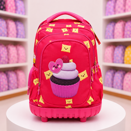 Kids Cute Cupcake School Backpack – Pink | Lightweight, Spacious & Durable Backpack for Girls