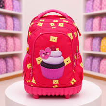 Kids Cute Cupcake School Backpack – Pink | 18" × 12" INCHES