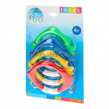 Intex Underwater Swimming Diving Pool Toy Sinking Fun Fish Rings