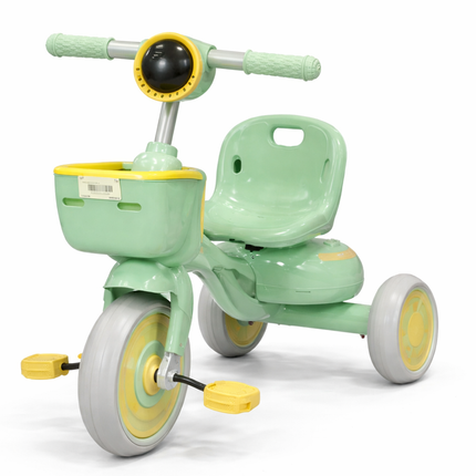 Kids Tricycle with Storage Basket & Safety Backrest – Smooth Ride for Toddlers