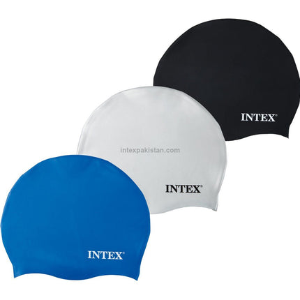 Intex Silicon Swim Cap Soft Comfortable fit in Choice of Three Colours
