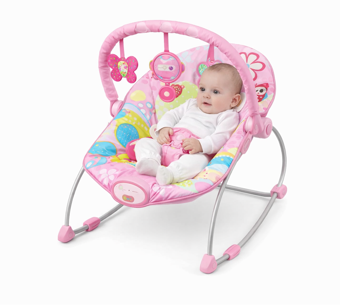 Mastela Recline Baby Bouncer with Music & Vibration (Model 6888 – Pink)