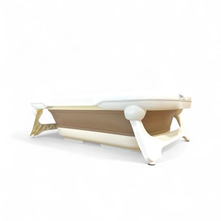 BABAMAMA Foldable Bath Tub With Thermometer Reading Brown