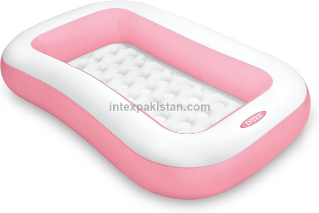 INTEX 65" x 39" x 10" Rectangular Inflatable Kiddie Pool Pink